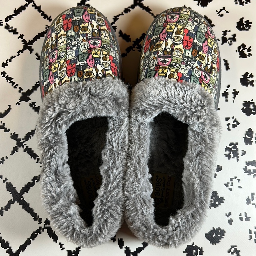 SKECHERS BOBS Too Cozy - Snuggle Rovers Women’s Slippers - US Size 8 - GUC - Picture 3 of 11
